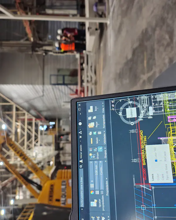 Plano digital de una intervención industrial
